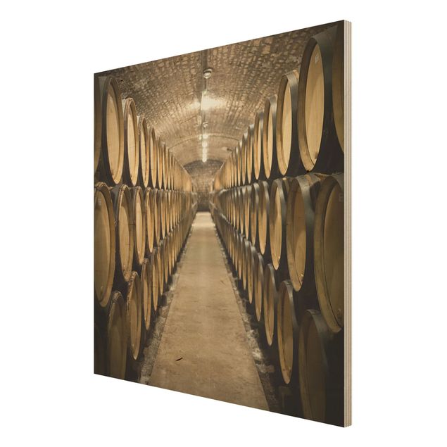 Quadro in legno - Wine cellars - Quadrato 1:1