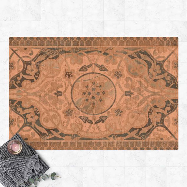 tappeto moderno Pannelli in legno Persiano Vintage I
