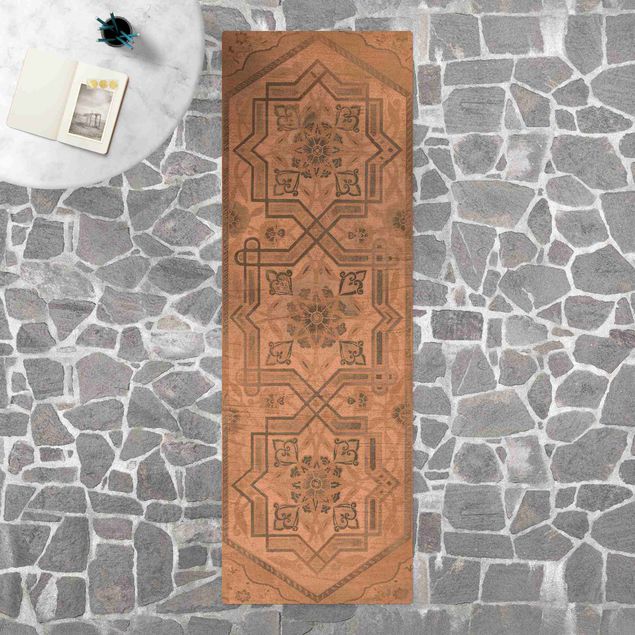 tappeto passatoia Pannelli in legno Persiano Vintage III