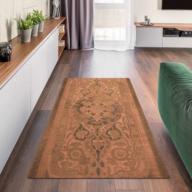 tappeto moderno Pannelli in legno Persiano Vintage IV