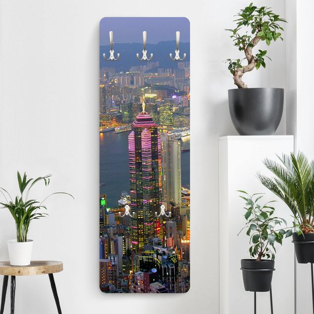 Appendiabiti città Skyline di Hong Kong