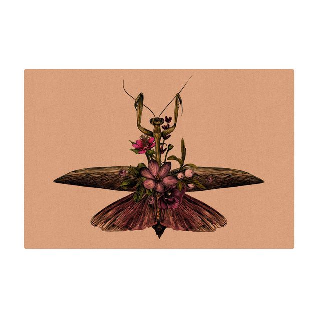 Tappetino di sughero - Illustrazione floreale Mantis - Formato orizzontale 3:2