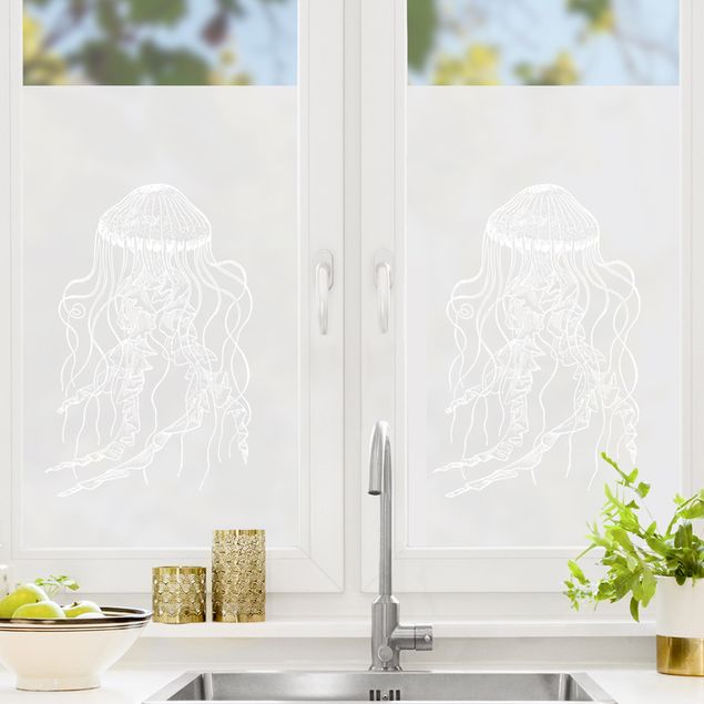 Pellicola per vetri Illustrazione di una medusa