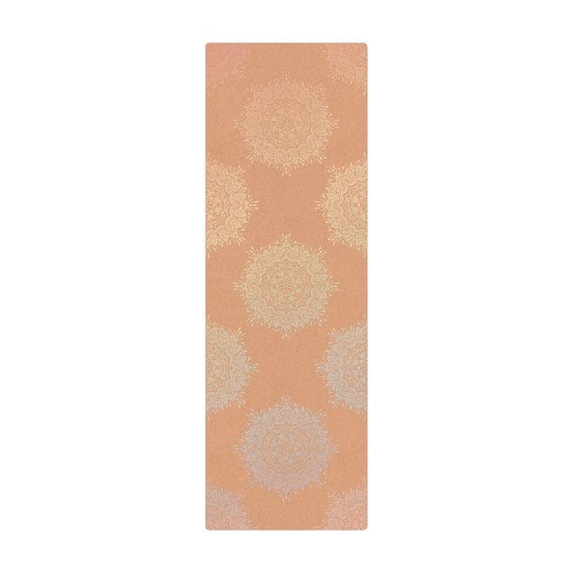 Tappetino di sughero - Mandala indiano in pastello - Formato verticale 1:3