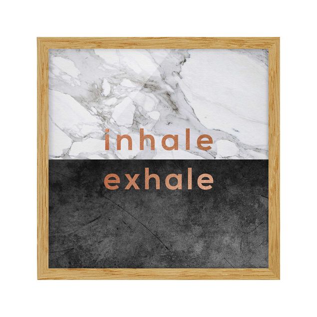 Quadri Inhale Exhale Rame e Marmo