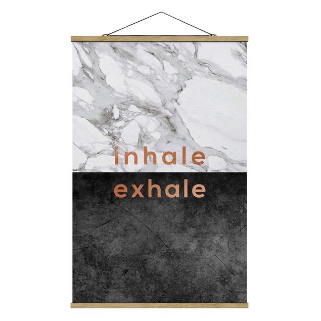 Stampe Inhale Exhale Rame e Marmo