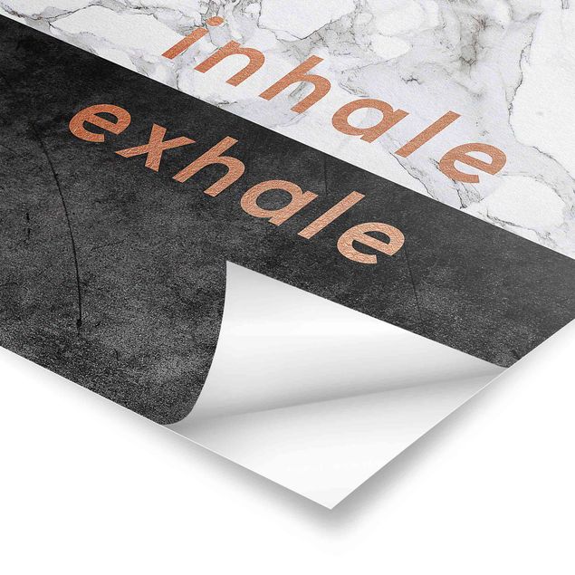 Poster - Inhale Exhale in rame e marmo