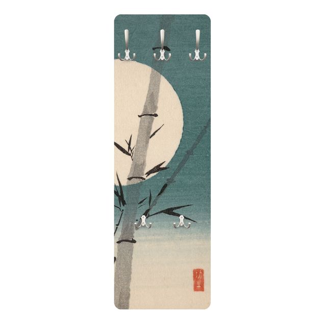 Pannello appendiabiti Disegno giapponese Bambù e Luna