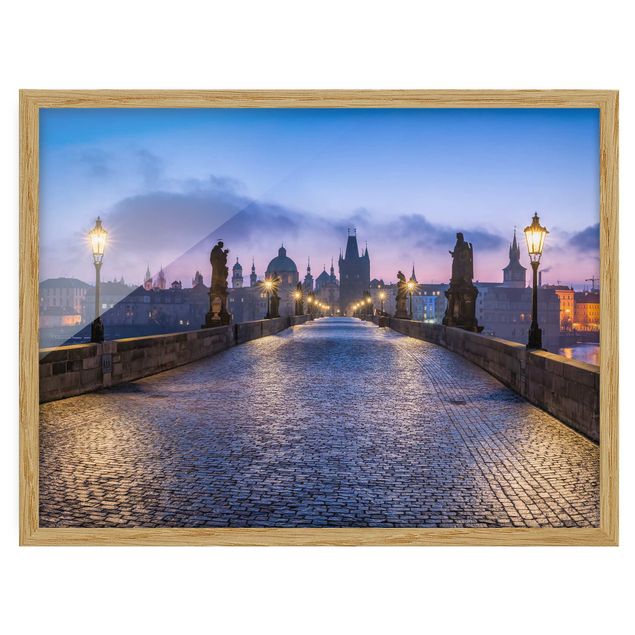 Quadri blu Ponte Carlo a Praga