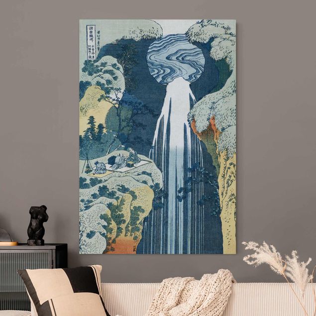 Quadro paesaggio Katsushika Hokusai - La cascata di Amida