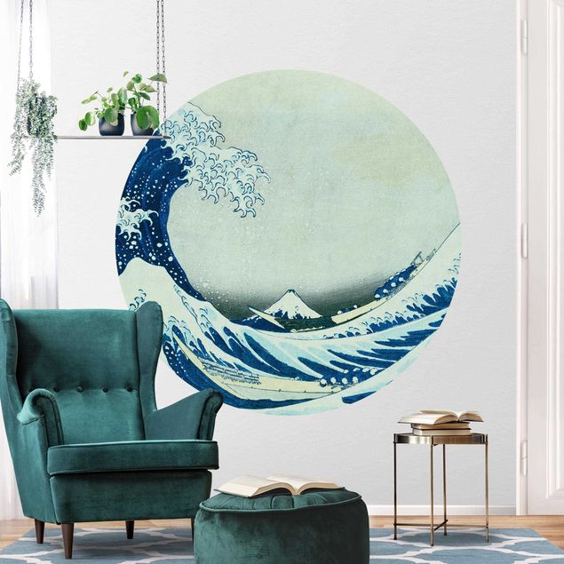 Carte da parati adesive Katsushika Hokusai - La grande onda di Kanagawa