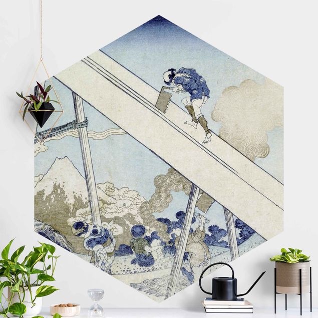 Carta da parati adesiva Katsushika Hokusai - Sulle montagne di Totomi