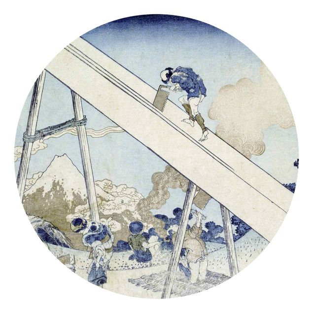Carta da parati tessuto non tessuto Katsushika Hokusai - Sulle montagne di Totomi