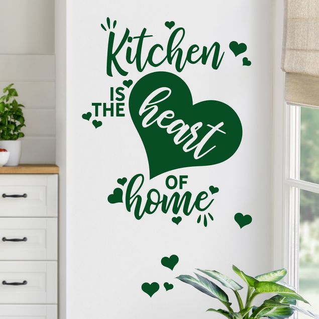 Scritte adesive muri Kitchen Is The Heart Of Home