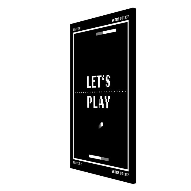 Quadri moderni bianco e nero Videogioco classico in bianco e nero Let's Play