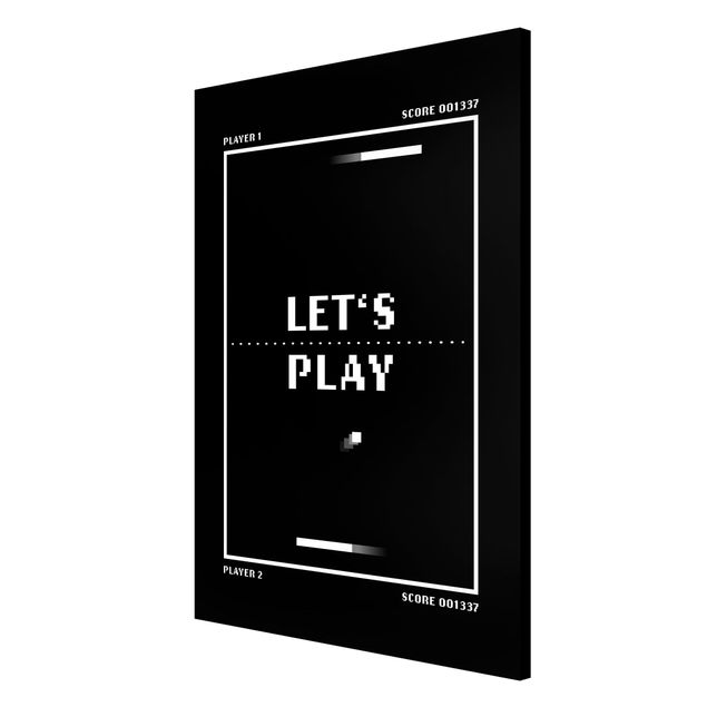 Quadri moderni bianco e nero Videogioco classico in bianco e nero Let's Play