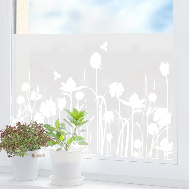 Adesivi per finestre con fiori Trifoglio - Prato II