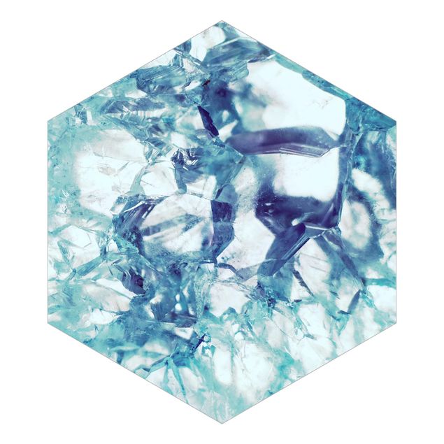 Fotomurale esagonale Cristallo blu