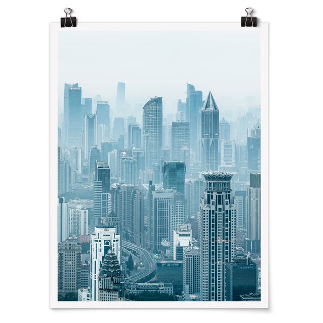 Poster città Shanghai fredda
