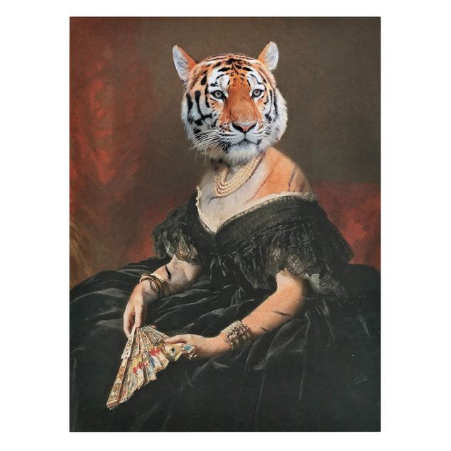 Quadro ritratto Signora Tigre