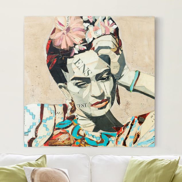 Stampa su tela - Frida Kahlo - Collage No.1 - Quadrato 1:1