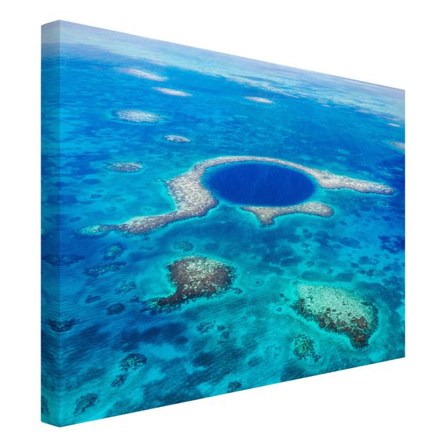 Quadro paesaggio Faro della barriera corallina del Belize