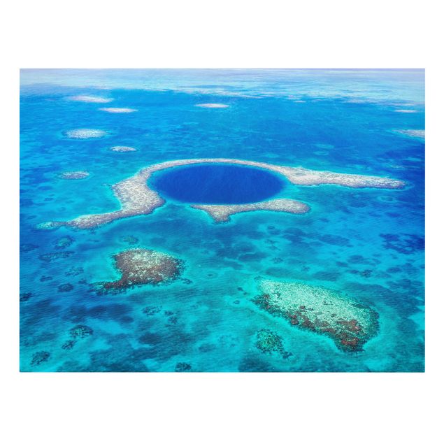 Quadri spiaggia Faro della barriera corallina del Belize