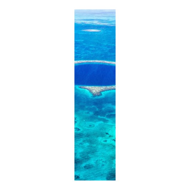 Tende a pannello scorrevoli con paesaggio Faro della barriera corallina del Belize