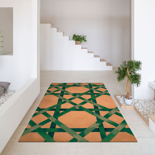tappeti moderni soggiorno grandi Luce e nastro turchese