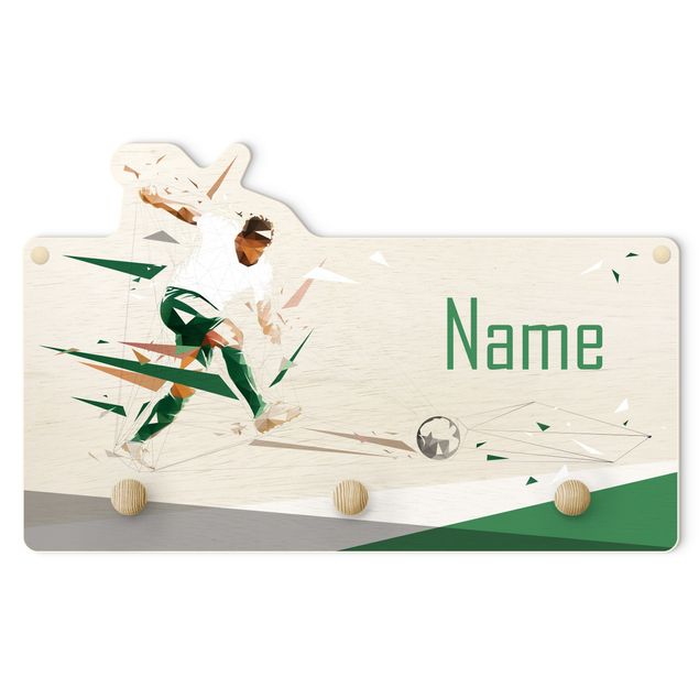 Pannello appendiabiti Club preferito Bianco Verde Con Nome Personalizzato