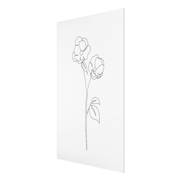 Stampe Fiori Line Art - Papavero in fiore