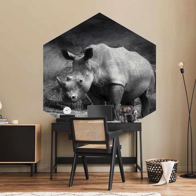 Carte da parati paesaggio Rinoceronte solitario