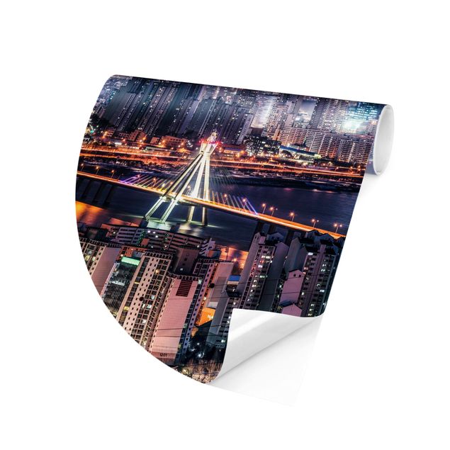 Carte da parati città Torre Lotte World di notte