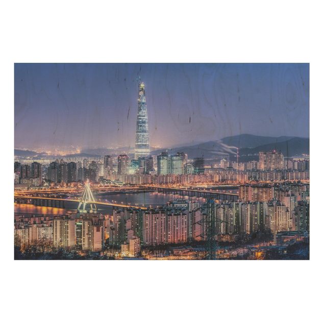 Stampe Torre Lotte World di notte