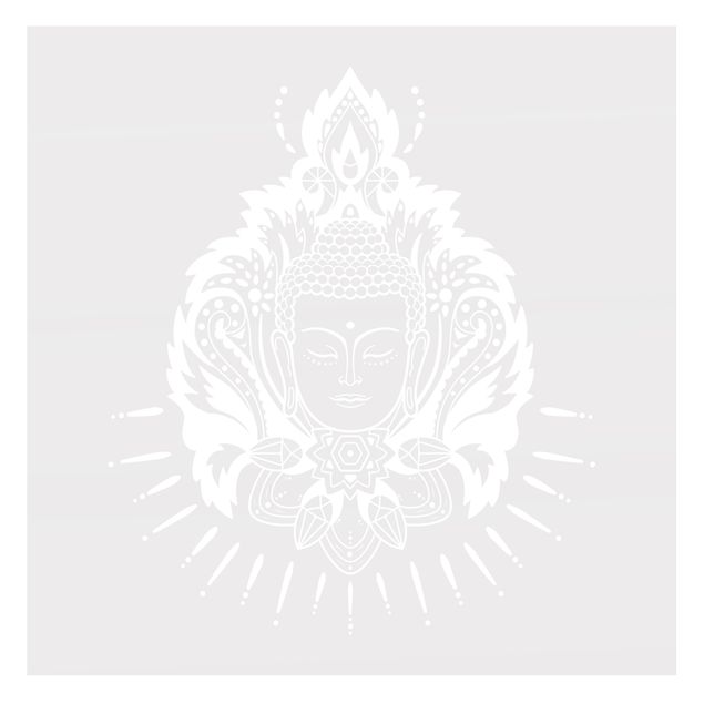 Pellicole per vetri - Fiore di loto con Buddha II