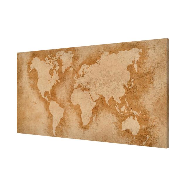 Quadro vintage Mappa del mondo antico