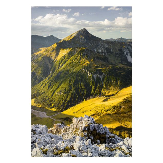 Quadri montagna Montagne e valle delle Alpi di Lechtal in Tirolo