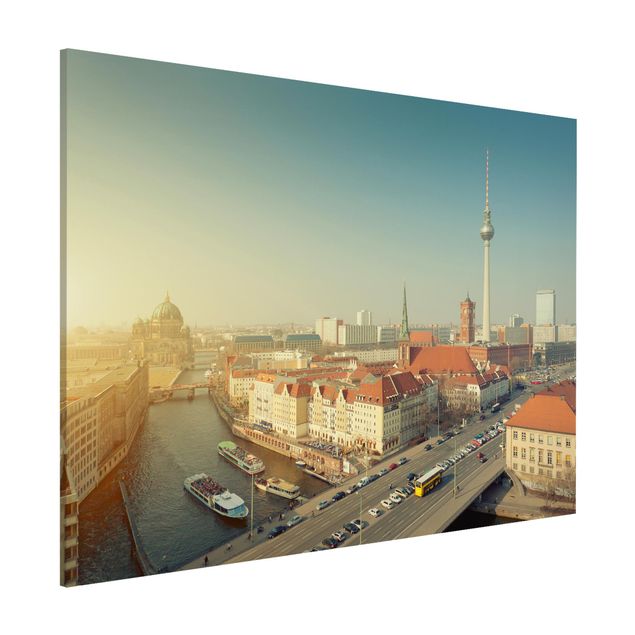 Lavagne magnetiche con architettura e skylines Berlino al mattino