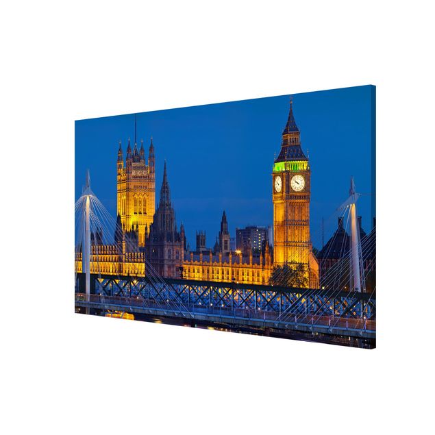 Quadri moderni   Big Ben e Westminster Palace a Londra di notte