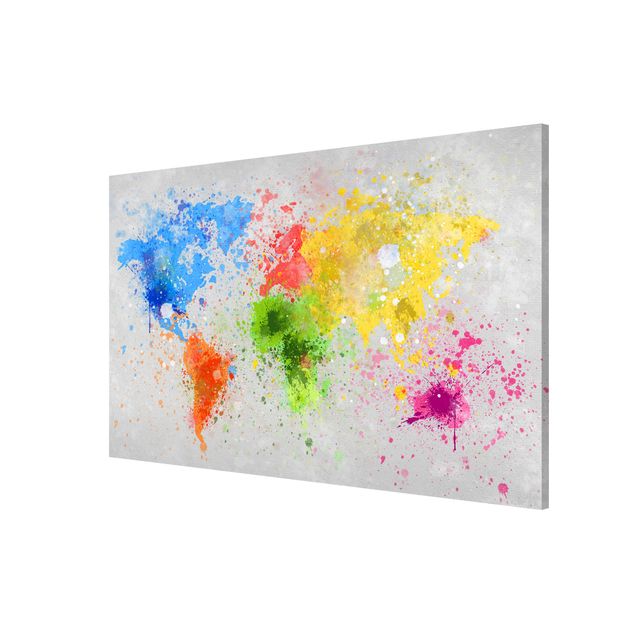 Lavagne magnetiche con mappamondo Mappa del mondo a schizzi colorati