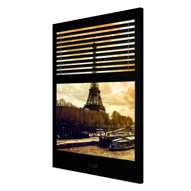Quadri moderni   Tende a finestra - Parigi, Torre Eiffel al tramonto