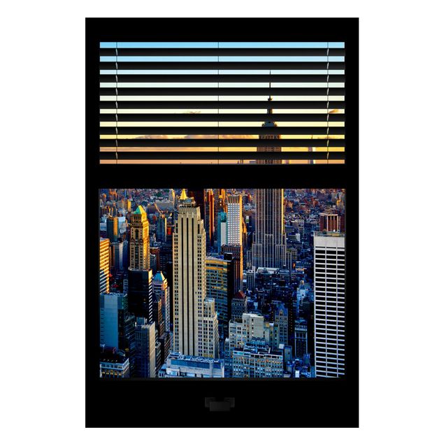 Lavagne magnetiche con architettura e skylines Tende a finestra - New York all'alba