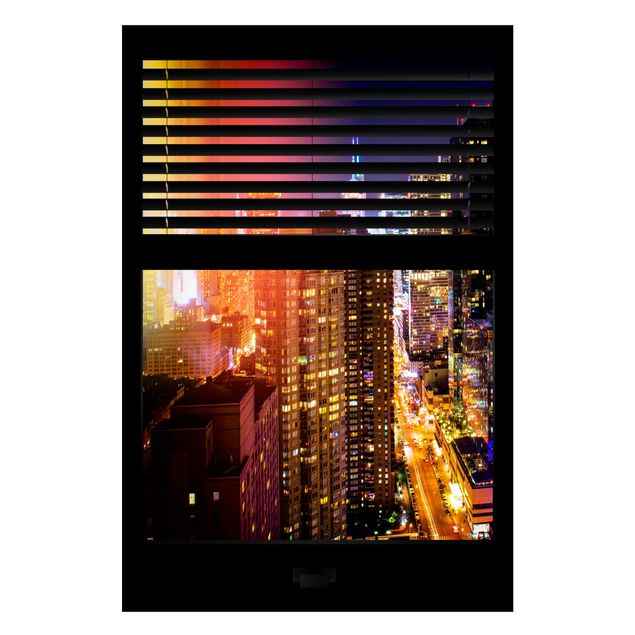 Lavagne magnetiche con architettura e skylines Tende a finestra - Manhattan di notte
