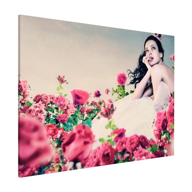 Lavagne magnetiche con fiori Donna nel campo di rose