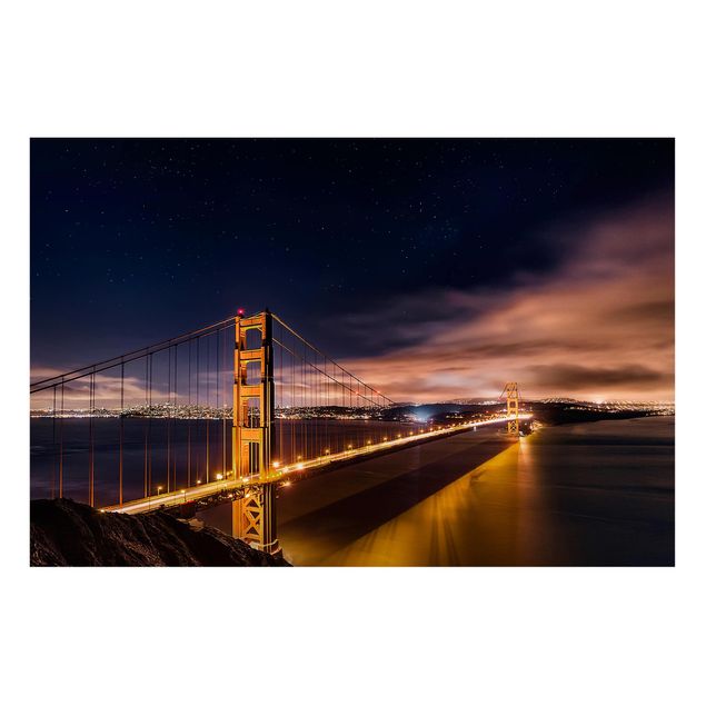 Lavagne magnetiche con architettura e skylines Golden Gate alle stelle