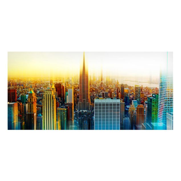 Lavagne magnetiche con architettura e skylines Manhattan astratto