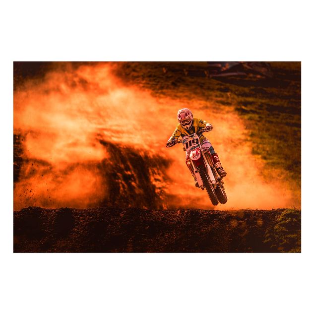 Lavagne magnetiche con paesaggio Motocross nella polvere