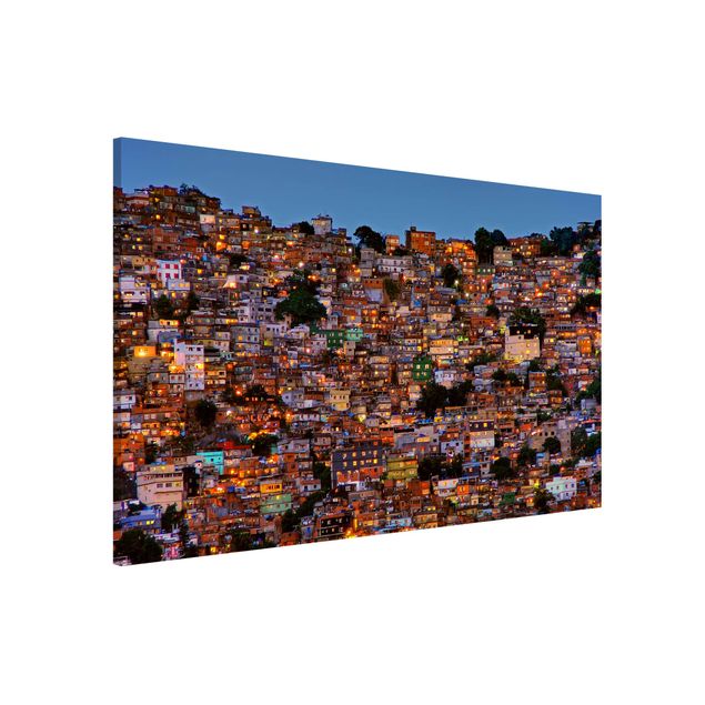 Lavagne magnetiche con architettura e skylines Rio De Janeiro Favela tramonto