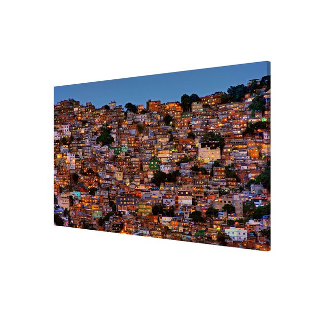 Quadri città Rio De Janeiro Favela tramonto
