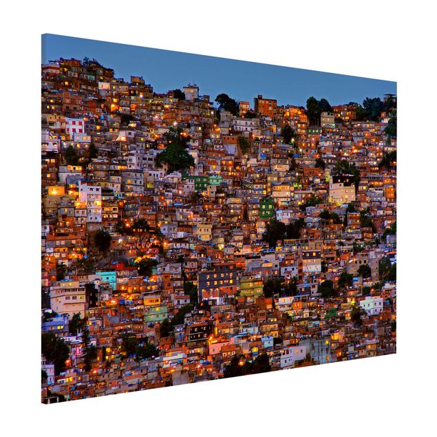 Lavagne magnetiche con architettura e skylines Rio De Janeiro Favela tramonto